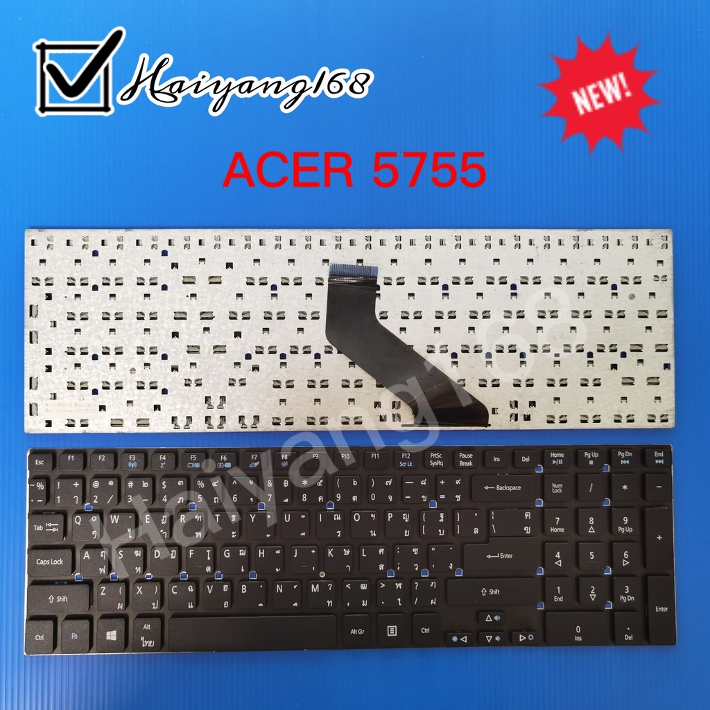 Keyboard คีย์ร์ด Acer Aspire 5755 5755G E15 5830 5830T V3-551 V3-731 E5-571 E5-551 E5-571Gไทย-อังกฤษ