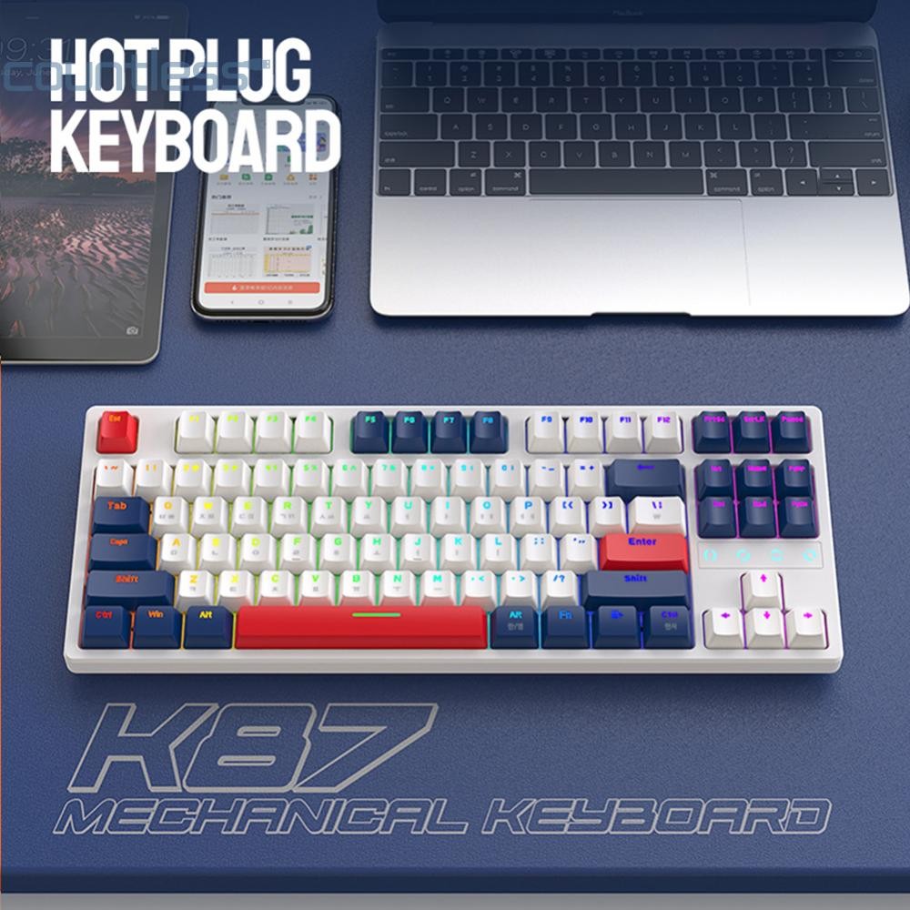 K87 Hot Swappable Keyboard 87 คีย์คีย์บอร์ดไร้สายสําหรับโน้ตบุ๊กแล็ปท็อปเดสก์ท็อป [เคาน์เตอร์]