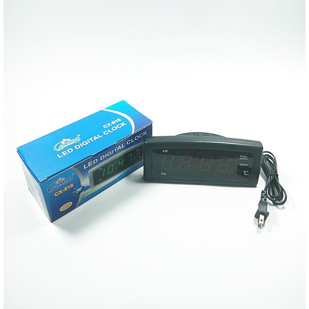 Clock นาฬิกาดิจิตอล CX-818 ตั้งโต๊ะ Number Clock ตั้งโต๊ะ รุ่น NO 818 LED ขนาด 20x8x2CM พร้อมส่ง