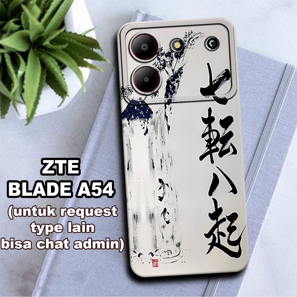 21/ ยืดหยุ่นยาง softcase สําหรับ ZTE Blade A54/Calligraphy Motif/Zte Blade A54 ปลอก/Zte Blade A54/Zt