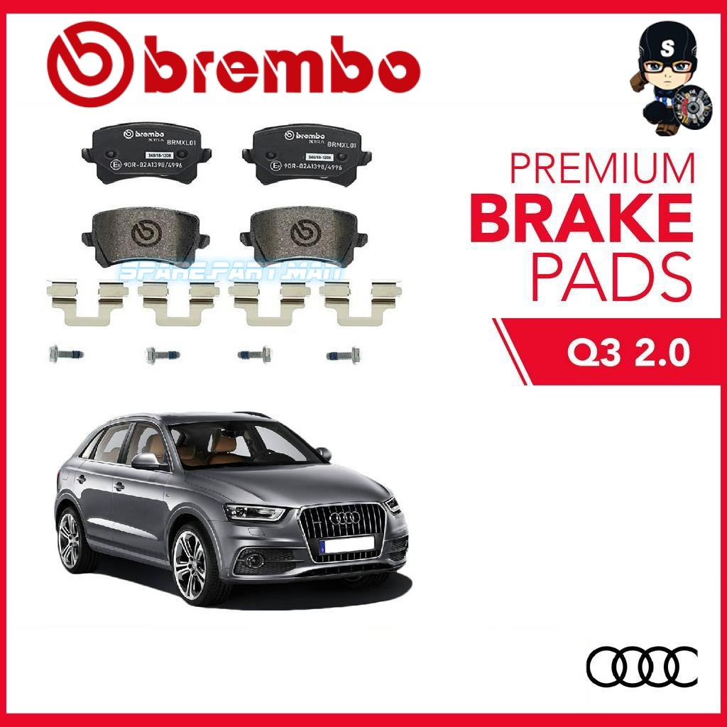 ผ้าเบรคหลัง BREMBO Xtra (1 ชุด) AUDI Q312 2.0