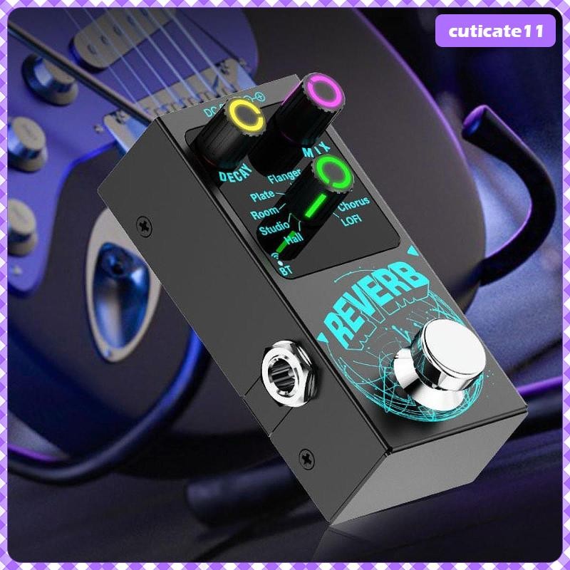 [Cuticate1] Guitar Reverb Effect Pedal Reverb Guitar Effect Pedal 9 Reverb Portable
