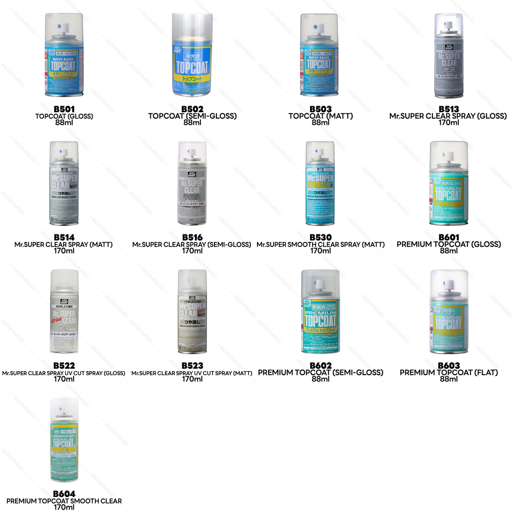 Mr.Hobby Mr.TOPCOAT/Mr.PREMIUM TOPCOAT/Mr.SUPER CLEAR