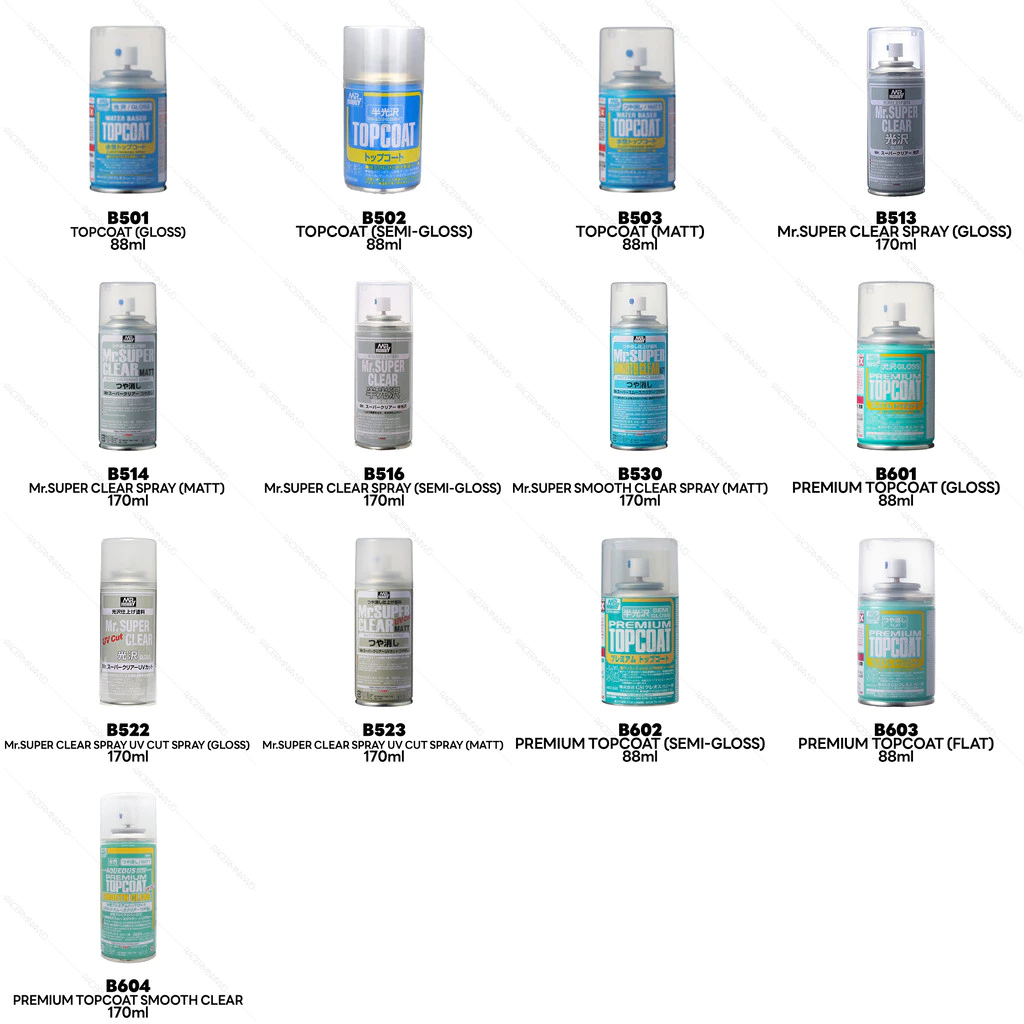 Mr.Hobby Mr.TOPCOAT/Mr.PREMIUM TOPCOAT/Mr.SUPER CLEAR