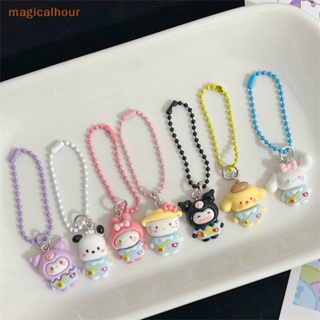 Magicalhour^^ Sanrio พวงกุญแจเรซิ่น จี้การ์ตูนสุนัขน่ารัก Kawaii Kuromi My Melody Cinnamon สําหรับห้อยกระเป๋า