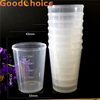 Water Rice Tools Baking Sugar 50ml Transparent Plastic Graduated Measuring cups