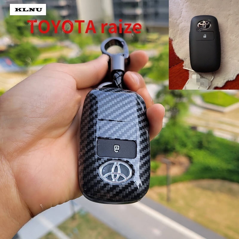 Klnu พวงกุญแจคาร์บอนไฟเบอร์ ABS อุปกรณ์เสริม สําหรับ toyota Raize Veloz 2022 Veloz 2021 Avanza 2022
