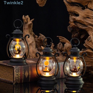 Twinkle โคมไฟ LED รูปฟักทองฮาโลวีน สไตล์เรโทร สําหรับแขวนตกแต่งบ้าน ปาร์ตี้ เทศกาล