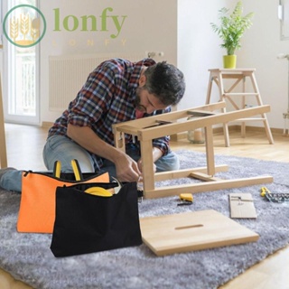 Lonfy กระเป๋าเครื่องมือ พร้อมคาราบิเนอร์ มีซิป ความจุขนาดใหญ่ กระเป๋าเครื่องเขียน อเนกประสงค์