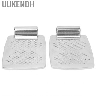 Uukendh 2pcs Wheelchair Footplate Aluminum Alloy Footrest Pedal Replacement