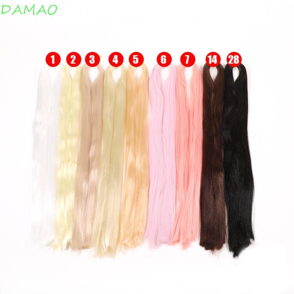 Damao Bjd ผมปลอม ผ้าไหม สีดํา 80 ซม. สําหรับตุ๊กตา Bjd Diy