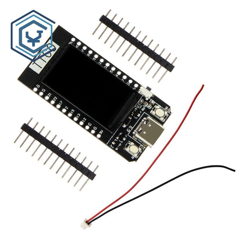 1PCS USB WiFi เปลี่ยนผู้ถือฟิวส์อิเล็กทรอนิกส์ Type-C 1.14 นิ้ว TTGO T-Display ESP32 WiFi โมดูลแปลง