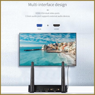 เครื่องส่งสัญญาณวิดีโอไร้สาย และตัวรับสัญญาณ สําหรับ TV 1080P 60Hz Output พร้อมอินเตอร์เฟซ VGA HD สําหรับ tamth