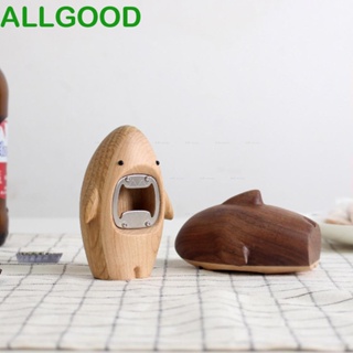 Allgoods ที่เปิดขวดเบียร์ วอลนัท แบบไม้ ลายฉลาม