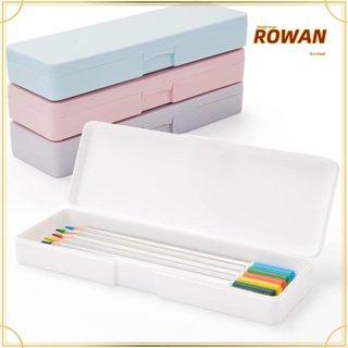 Rowans กระเป๋าเครื่องเขียน กระเป๋าปากกา PP สีเบจ อเนกประสงค์ สีชมพูอ่อน สีเทา สีฟ้าอ่อน สําหรับสํานักงาน 4 ชิ้น