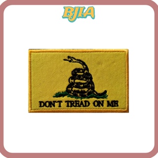 แผ่นสติกเกอร์ PVC ปักลาย BJA Dont Tread on Me สําหรับตกแต่งเสื้อผ้า DIY