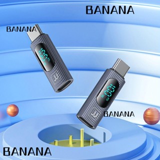 Banana1 อะแดปเตอร์ชาร์จ USB C เป็น Type-C Type C เป็น USB 2.0 100W แบบอะลูมิเนียมอัลลอย ชาร์จเร็ว| แอร์ สําหรับบ้าน S9