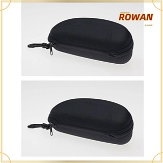 Rowans กล่องแว่นตาพลาสติก สีดํา แบบเรียบ สําหรับผู้ชาย 2 ชิ้น