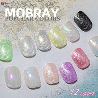 ยาทาเล็บเจล12 สี กาวด้าย สีเจล โพลาไรซ์แฟลชเพิร์ลกาวทาเล็บ กาวกระป๋องญี่ปุ่นสําหรับร้านทําเล็บ 【goob】