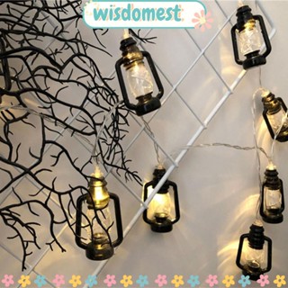 Wisdomest สายไฟหิ่งห้อย Led รูป Eid Al Adha Mubarak กันน้ํา ใช้แบตเตอรี่ สไตล์เรโทร สําหรับตกแต่งสวน กลางแจ้ง