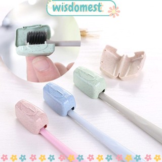 Wisdomest ฝาครอบแปรงสีฟัน กันฝุ่น สุ่มสี สําหรับตั้งแคมป์ ท่องเที่ยว ห้องน้ํา 4 8 ชิ้น