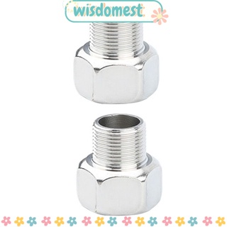 Wisdomest อะแดปเตอร์ท่อน้ําร้อน สเตนเลส สีเงิน 2 ชิ้น