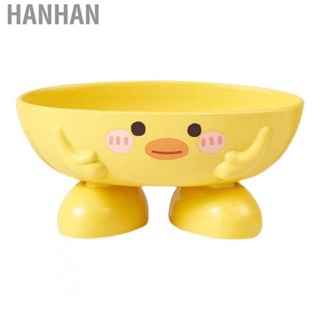 Hanhan Soap Holder  Cartoon Box Widened Base Plastic Heightened Cute Duck Shape for Shower Room