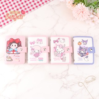 [WillBesugarT] กระเป๋าใส่บัตรเครดิต แบบหนัง ลายการ์ตูน Hello Kitty My Melody Kuromi สําหรับผู้หญิง [ใหม่]