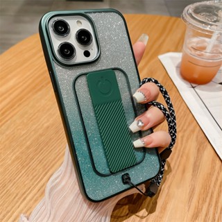 เคสซิลิโคนใส กันกระแทก พร้อมสายคล้อง หรูหรา สําหรับ IPhone 15 13 12 Pro Max 11 14