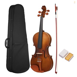 [Brand] Classic Full Size 4/4 Acoustic Violin - Spruce Wood Top Maple Back &amp; Scroll &amp; Fingerboard - Carry Case Bow Rosin - Ideal for Kids Students Beginners