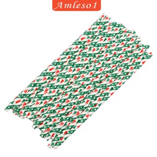 [Amleso1] หลอดกระดาษ ย่อยสลายได้ สําหรับปาร์ตี้คริสต์มาส เทศกาลปีใหม่