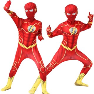 [0714]GZXY-COS-B Zentai Flash Performance Costume Tights Childrens Superhero Clothes Halloween  Comic  Boy Animation  Cosplay  Gift  MD5G