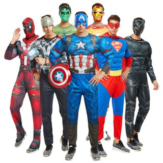 [0717]JHLQ-COS-M Halloween New Avengers Adult Cosplay Clothes Captain America Iron Man Superman Muscle Costume Play Comic Man Gift Animation cosplay  Comic  man  Gift  Animation  O