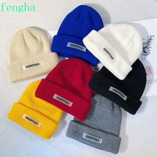 Fengha หมวกบีนนี่ ผ้าขนสัตว์ถัก ลายทาง สีแคนดี้ เข้ากับทุกการแต่งกาย สําหรับผู้ชาย และผู้หญิง