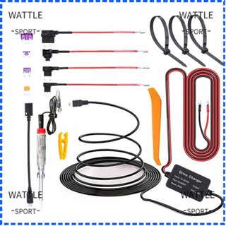 Wattle ชุดสายกล้องฮาร์ดไวร์ 3.2 ม. 12v-24v เป็น 5v 2.5A สําหรับรถยนต์