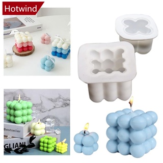 Hotwind แม่พิมพ์ซิลิโคนเรซิ่น ทรงสี่เหลี่ยม 3D สําหรับทําเทียน DIY N4T5