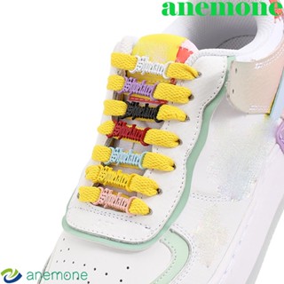 Anemone บักเกิลเชือกผูกรองเท้า โลหะผสมสังกะสี สีขาว DIY อุปกรณ์เสริม สําหรับรองเท้ากีฬา