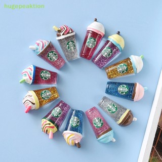 Hugepeaktion เรซิ่น รูปขวดกาแฟ สําหรับตกแต่งงานฝีมือ DIY 2 ชิ้น