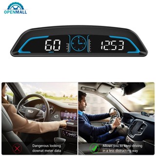 Openmall เครื่องวัดความเร็วรถยนต์ GPS HUD Heads Up Display Smart Digital Alarm Reminder Meter Electronics Accessories N8V9