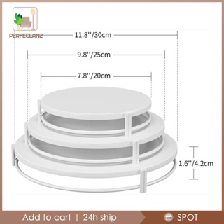 [Perfeclan2] ชุดขาตั้งโลหะ ทรงกลม สไตล์โมเดิร์น สําหรับวางคัพเค้ก ขนมหวาน เค้ก 3 ชิ้น