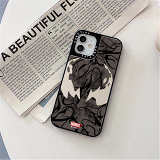 Casetify เคสโทรศัพท์มือถือ PC แข็ง กันกระแทก ลาย Spider Man venom Eyes สีดํา สําหรับ iPhone 15 14 13 12 11 Pro MAX IX XS MAX XR 6 6s 7 8 Plus