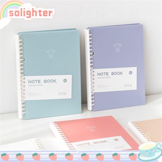 Solighter สมุดโน้ตบุ๊กแฟชั่น ขนาด A5 B5 เครื่องเขียน