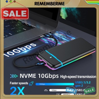 M.2 NVMe/NGFF กล่องฮาร์ดดิสก์ USB Type-C สําหรับ M.2 2230 2242 2260 2280 [rememberme.th]