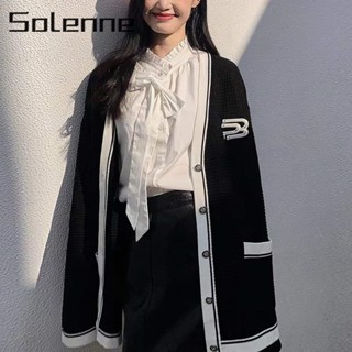 Solenne เสื้อแฟชั่นผู้หญิง เสื้อแขนยาว คลุม ไหมพรม ครอปเสื้อแขนยาว WMY23907VA 36Z230909