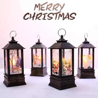 Christmas_ โคมไฟ Led รูปซานตาคลอส กวาง สโนว์แมน ขนาดเล็ก สําหรับตกแต่งบ้าน