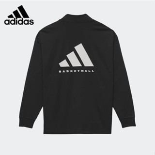 【พร้อมส่ง】Adidas Chapter 03 เสื้อยืดคอกลม แขนยาว พิมพ์ลายโลโก้ตัวอักษร 100% สําหรับผู้ชาย และผู้หญิง IR8489