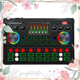 การ์ดเสียงบลูทูธไร้สาย M3 M3 RGB LED ลดเสียงรบกวน สําหรับไลฟ์สตรีม ร้องเพลง