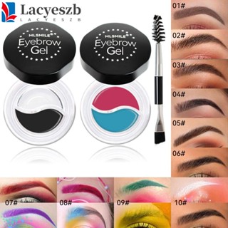 Lacyeszb มาสคาร่าเขียนคิ้ว 10 สี ติดทนนาน พร้อมแปรง 2in1