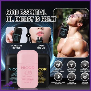 Nicor คลีนซิ่งสมุนไพรกล่อง Essential Double Hole Energy Bar Energizing Nasal Inhaler Stick -AME1