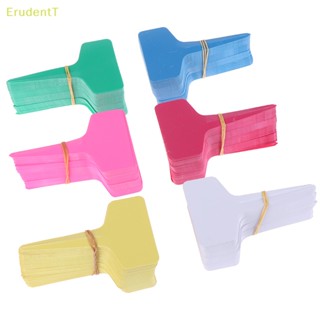 [ErudentT] ป้ายแท็กพลาสติก รูปตัว T สําหรับปลูกต้นไม้ 100 ชิ้น [ใหม่]